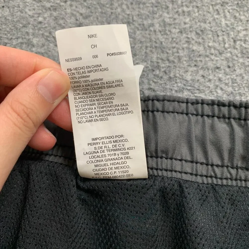 Nike Swim Shorts Mens Small Black Blue Surge 9-Inch Volley Swimwear‎ Brief Lined